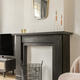 Decorative fireplace in black under the mirror - PhotoDune Item for Sale