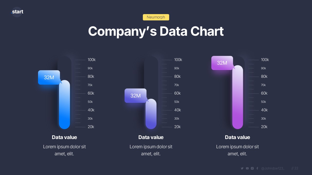 Start Neumorph PowerPoint Template, Presentation Templates | GraphicRiver