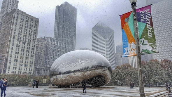 Chicago Egg in a Snowstorm Stock Photo by marn123424 | PhotoDune