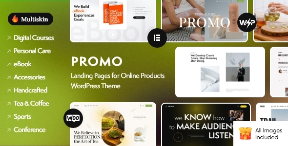 Promo  Landing Pages for Online Products WordPress Theme
