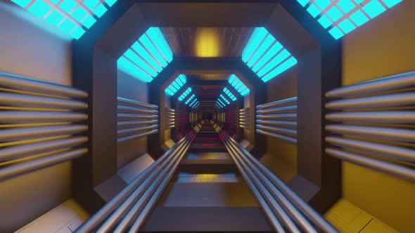 4K Sci Fi Tunnel Loop V2