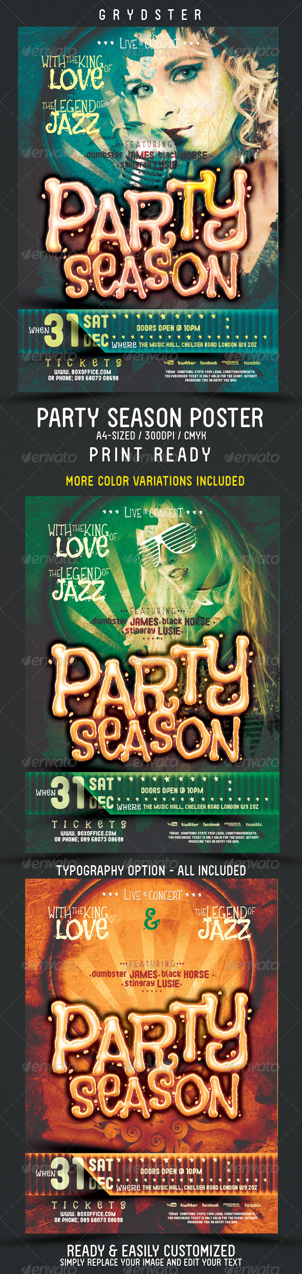 Party Season Flyer - Poster - Clubs & Parties Events