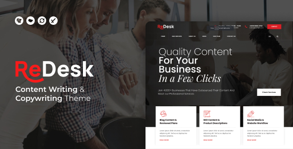 ReDesk – Content Writing & Copywriting Theme