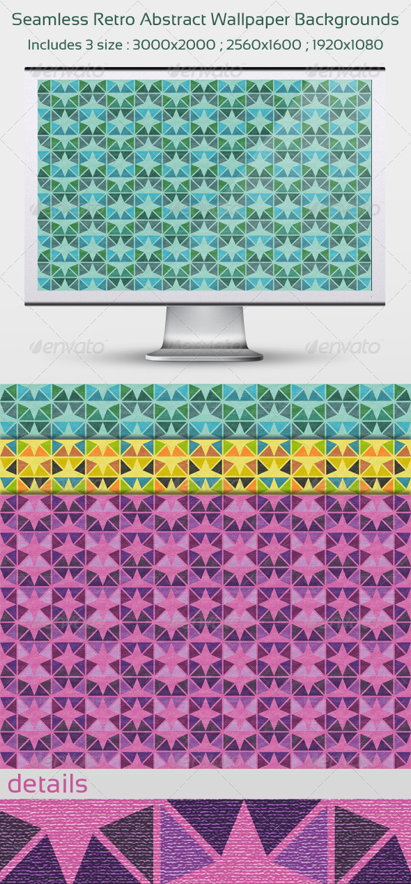 Seamless Retro Abstract Wallpaper Backgrounds - Patterns Backgrounds