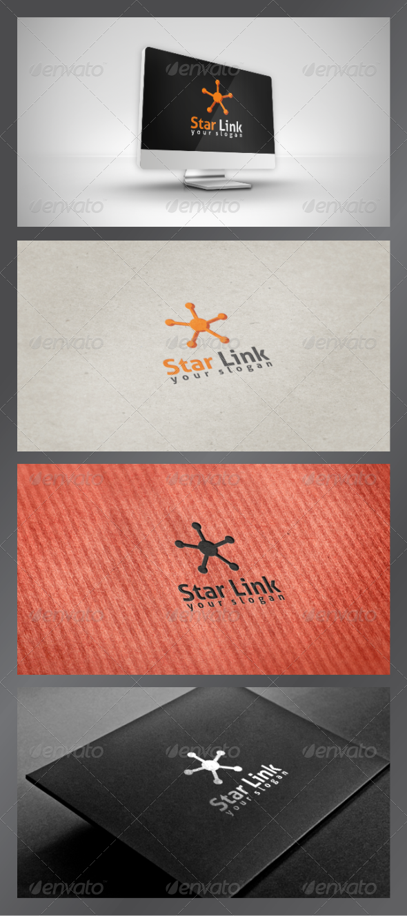 Star Link Logo Template