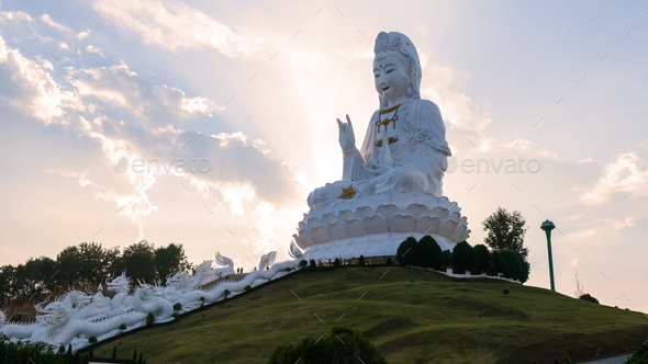Wat Huay Pla Kang Chiang Rai Thailand, Big Budha temple in Chiang Rai - Stock Photo - Images