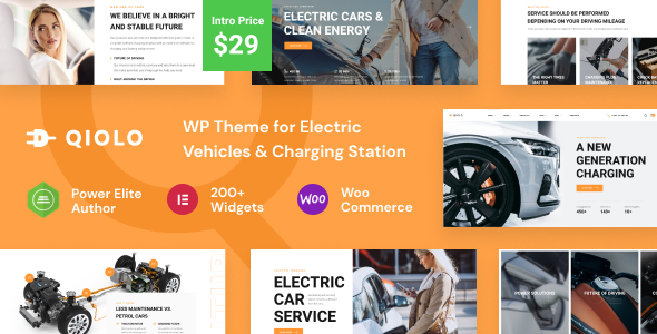 Qiolo - Vehicle & EV Charging WordPress Theme