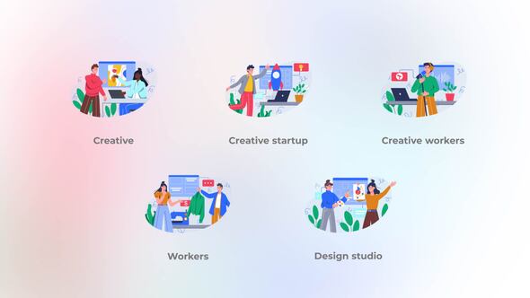 Creative Workers - Flat Concepts