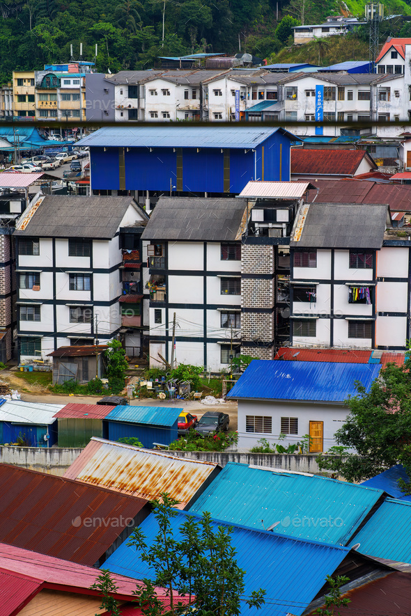 CAMERON HIGHLAND, MALAYSIA Sep 16, 2022 Layers of apartments and