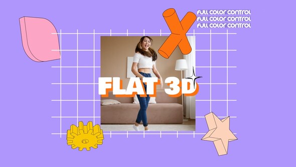 Flat 3D Pop Intro