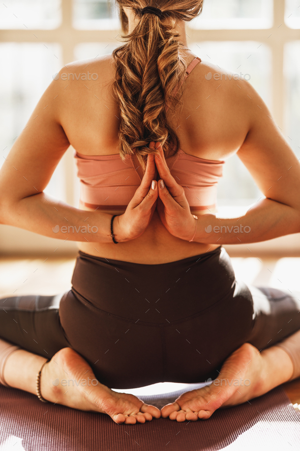 Woman Doing Yoga At Home - Stock Photo - Images