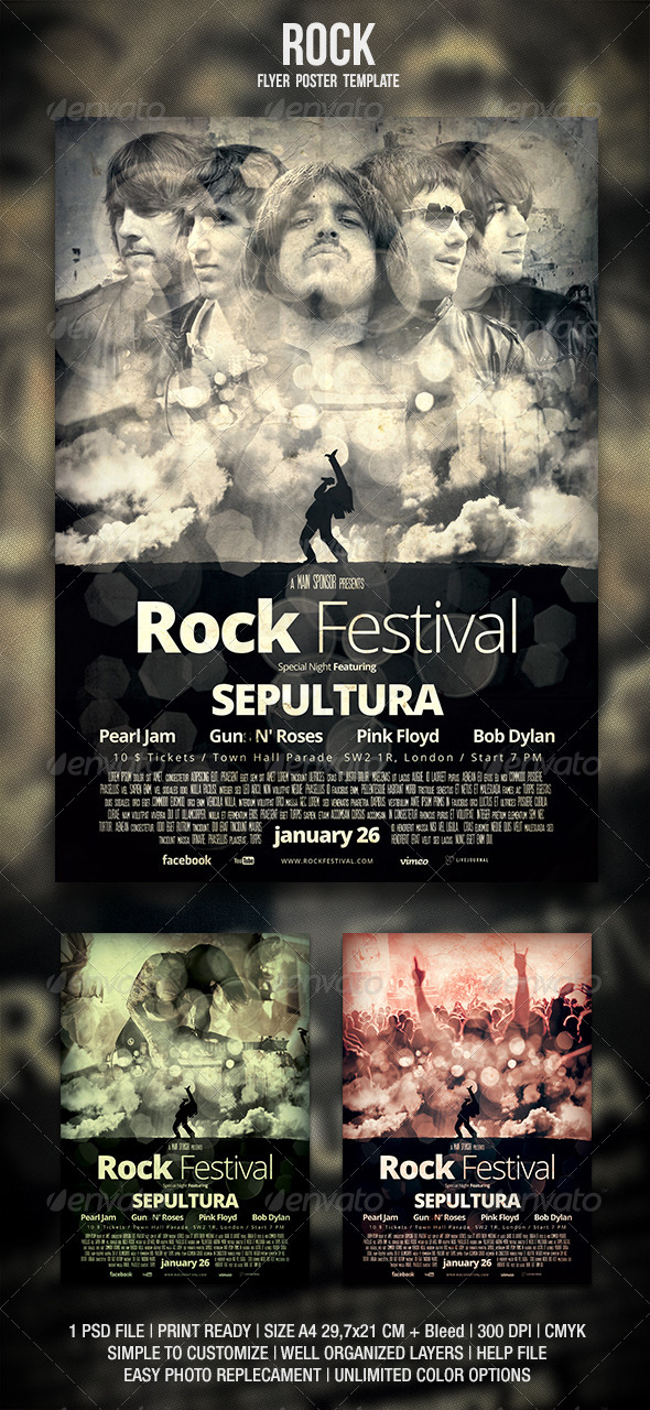 Rock Flyer / Poster 3 - Concerts Events