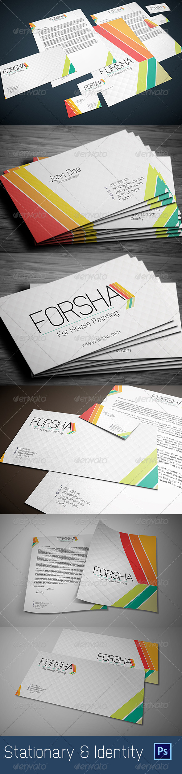 Stationary & Identity: Forsha - Stationery Print Templates