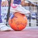 close up of the feet of a girl playing football  - PhotoDune Item for Sale