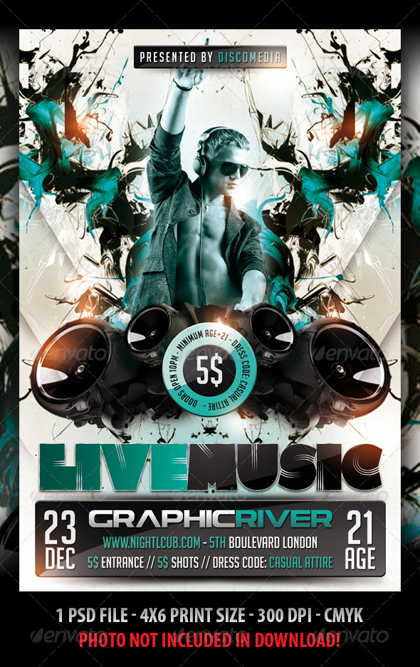 Electro Club Party Flyer - Clubs & Parties Events