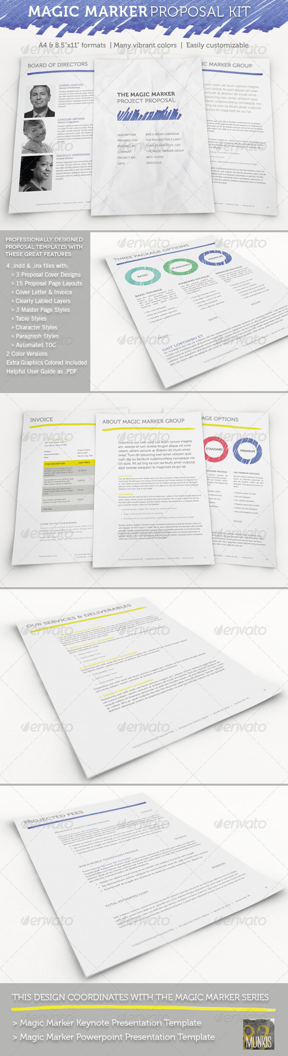 Magic Marker Business Proposal Template - Proposals & Invoices Stationery