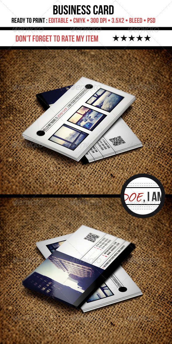 Photography Business Cards - Industry Specific Business Cards