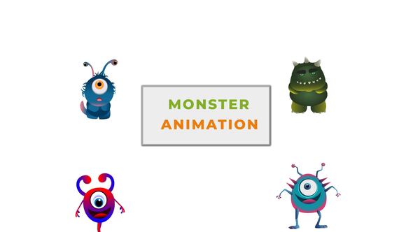 Cartoon Monster Animation Scene