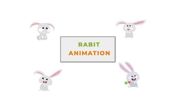 Cute Small Rabbit Animation Scene