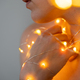 Woman neck and chin close up with lights - PhotoDune Item for Sale