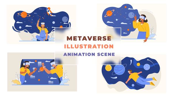 Virtual Goggles Metaverse Animation Scene