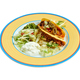 Tacos on plate with salad and avocado - PhotoDune Item for Sale