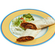 Burritos on plate with salad and avocado - PhotoDune Item for Sale