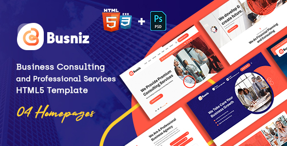 Busniz - Business Consulting Multi-Purpose HTML5 Template