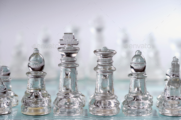 Chess, chessboard, clear, game, glass, king, reflection, transparent, HD  wallpaper