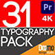 31 Typo Pack Premiere Pro - VideoHive Item for Sale