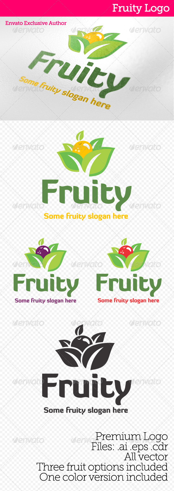 Fruity Logo - Food Logo Templates
