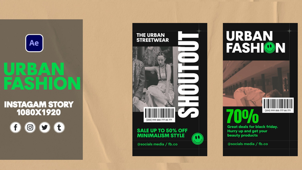 Urban Fashion Product Promo template preview