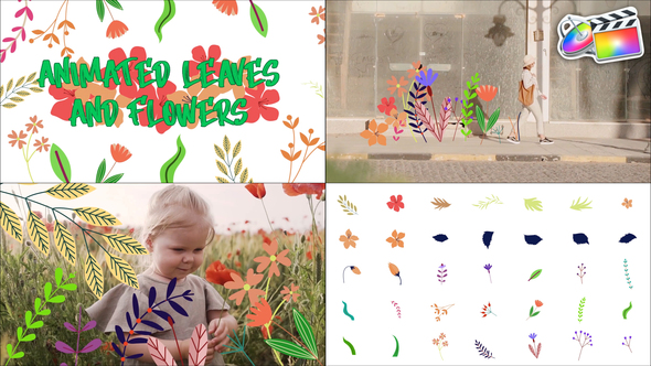 Animated Leaves And Flowers for FCPX