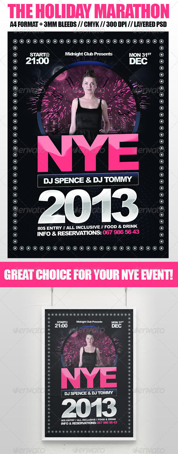 New Year's Eve Modern Flyer - Holidays Events