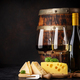 Various cheese on board, red and white wine - PhotoDune Item for Sale