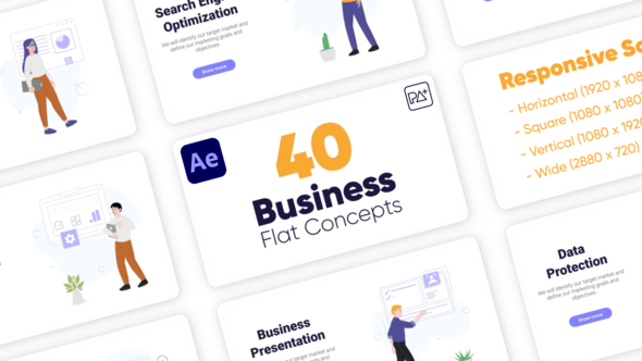 Business Flat Single Concepts For After Effects