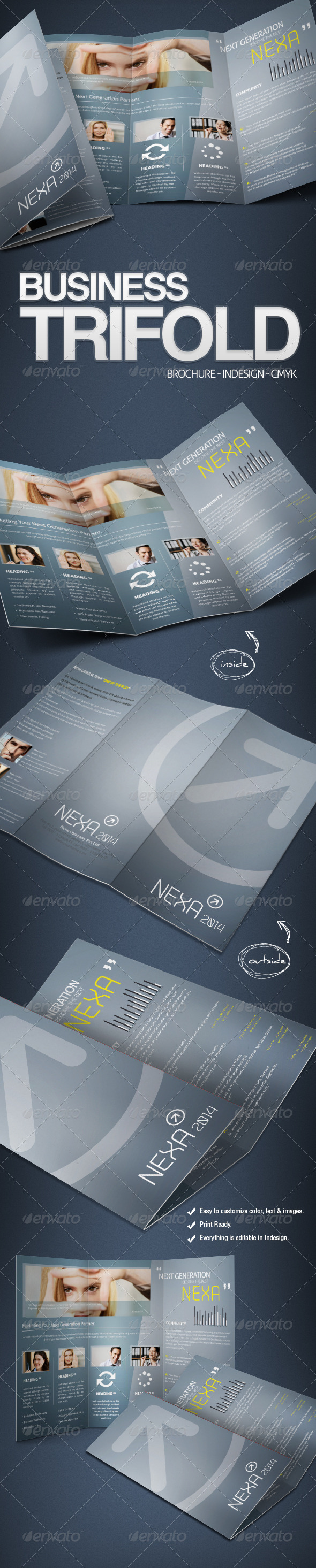 Business Tri-Fold Brochure - Corporate Brochures
