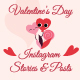 Valentine&#39;s Day Instagram Stories &amp; Posts - Cartoon Animation pack - VideoHive Item for Sale