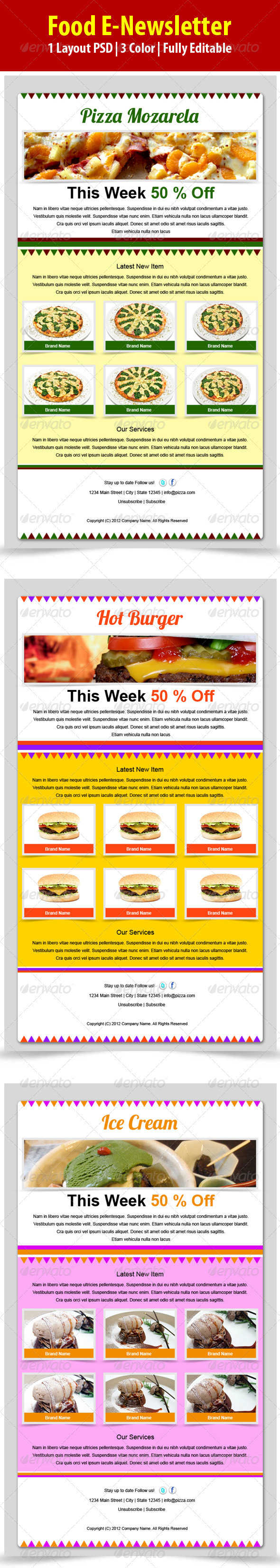 Food E-newsletter - E-newsletters Web Elements