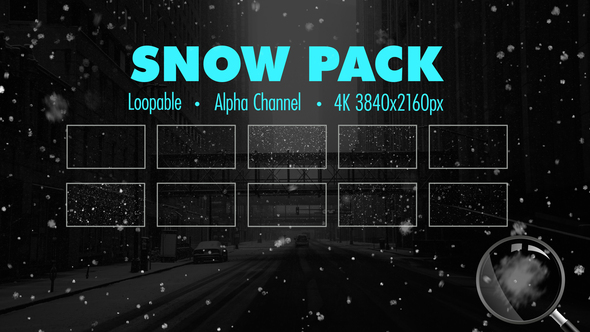 Snow Pack | Alpha Channel | Loop