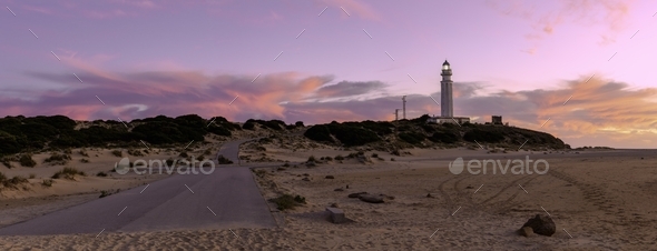 Panoramic shot of a lighthouse