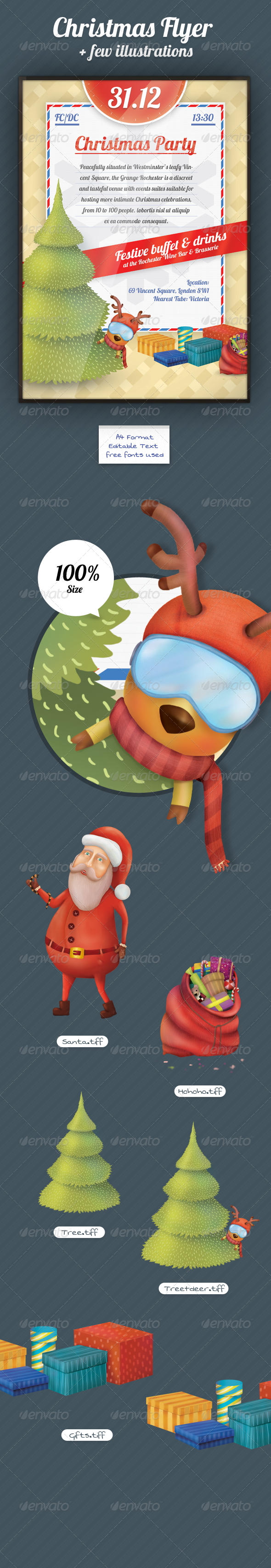 Xmas Flyer & Mascot - Holidays Events