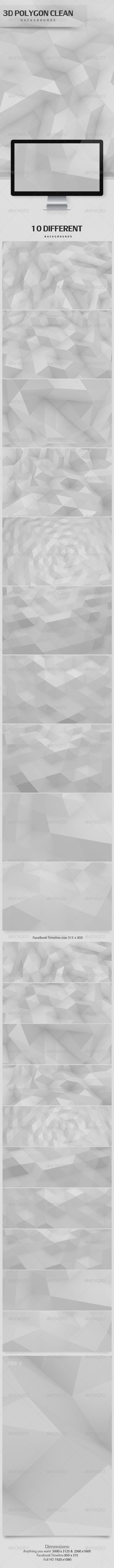 3D Polygon Clean Backgrounds - 3D Backgrounds