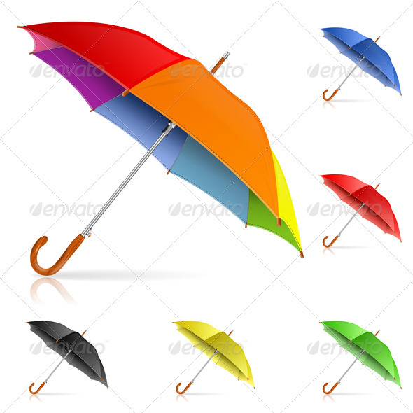 Set Umbrellas - Man-made Objects Objects