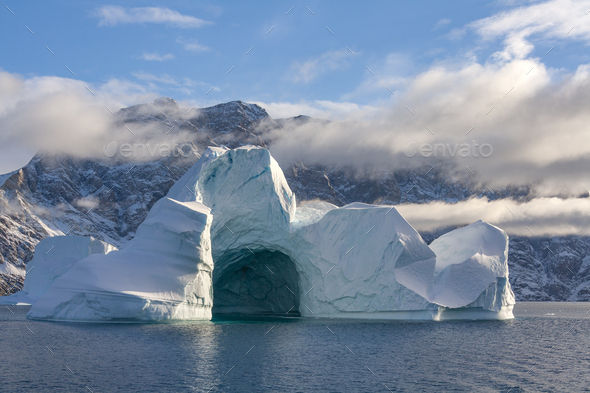 Iceberg - Franz Joseph Fjord - Greenland - Stock Photo - Images