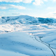 Aerial shot of beautiful snow capped mountains and hills winter landscape of Zlatibor - PhotoDune Item for Sale