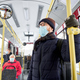 Male passenger wearing mask in public transport - PhotoDune Item for Sale