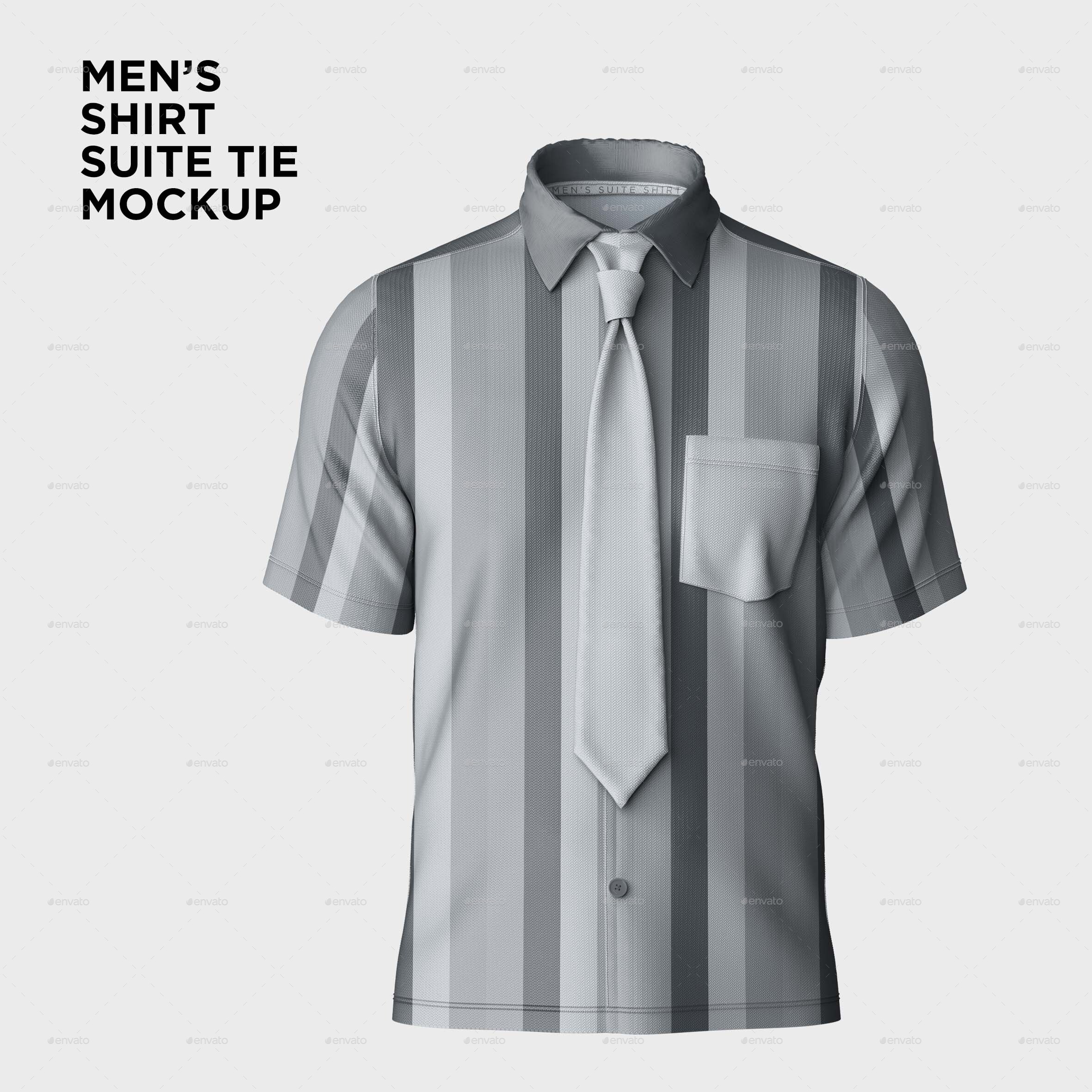 Mens Suite Shirt Short Sleeve Mockup, Graphics | GraphicRiver, image size:2362x2362