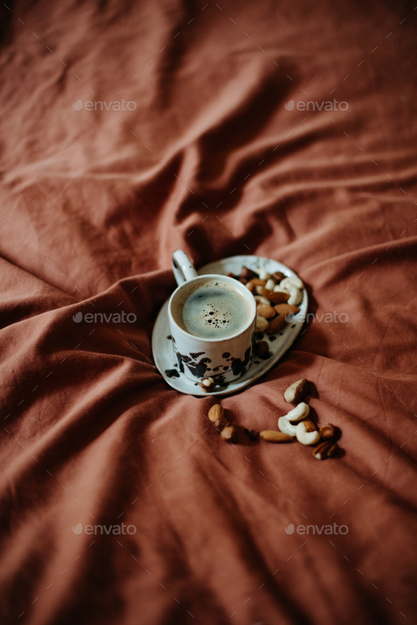 Coffee and nuts - Stock Photo - Images