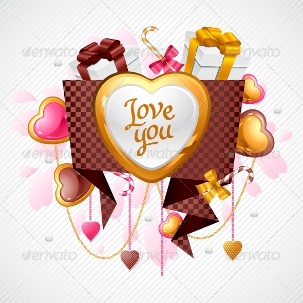 Valentine's Day Vector Background - Valentines Seasons/Holidays